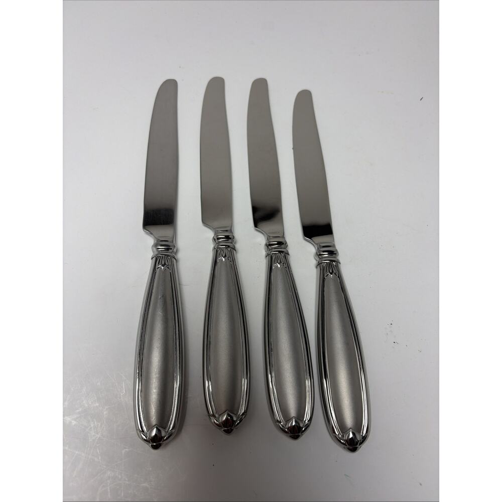 4 Princess House Barrington Butter Knives 18/10 Stainless Steel Used Cond